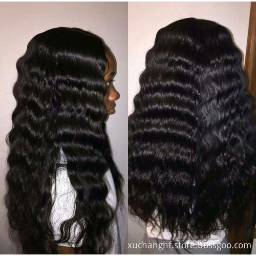 Loose deep Wave Long Lace Human Hair Wigs Sunlight Human Hair Wig Peruvian Remy Lace front deep wave Wigs For Black Women